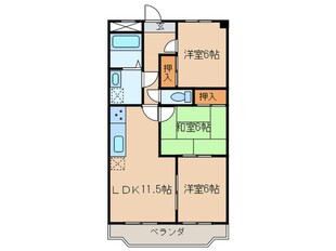 ｸﾘｽﾀﾙﾊﾟﾚｽﾌｼﾞの物件間取画像